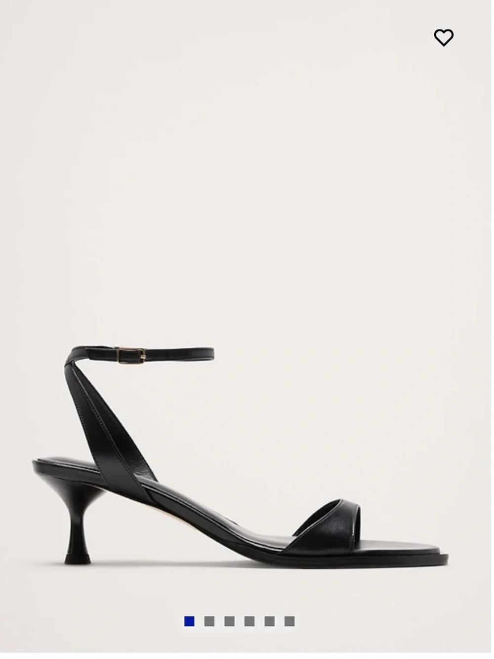 Banana Republic, Italian Leather Kitten-Heel Sandal, Black, Size 8, NWT
